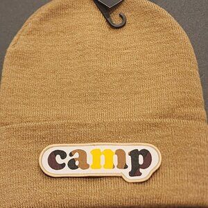 camp (camo) Knit Cuffed Beanie in Caramel